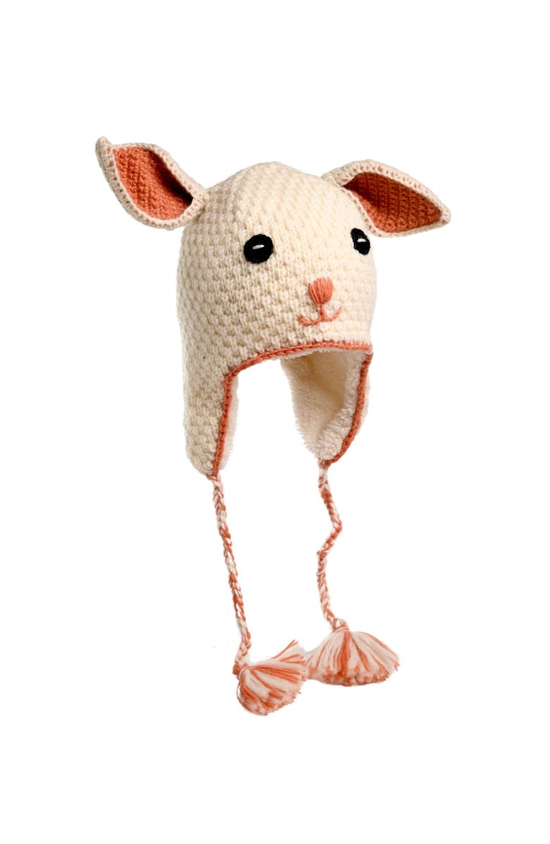 Nirvanna Designs Crochet Rabbit Hat, Alternate, color, White