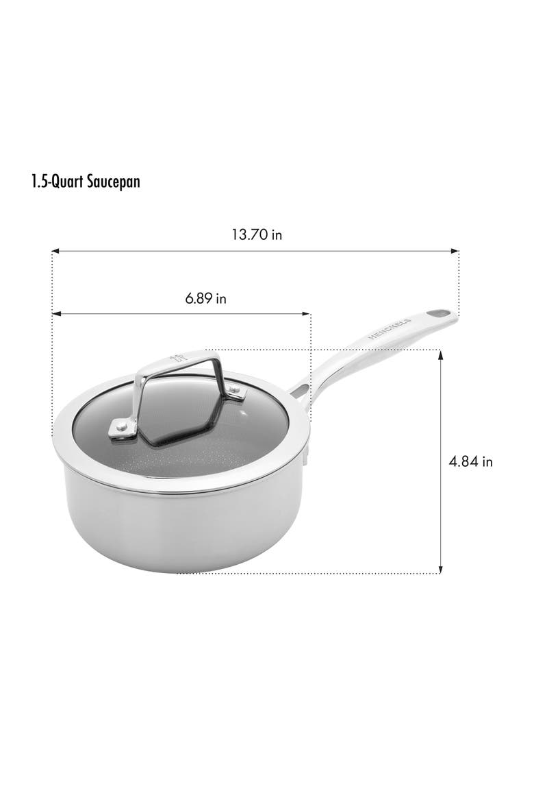 Paradigm 10-Piece Ceramic Stainless Steel Cookware Set, Alternate, color, STAINLESS STEEL