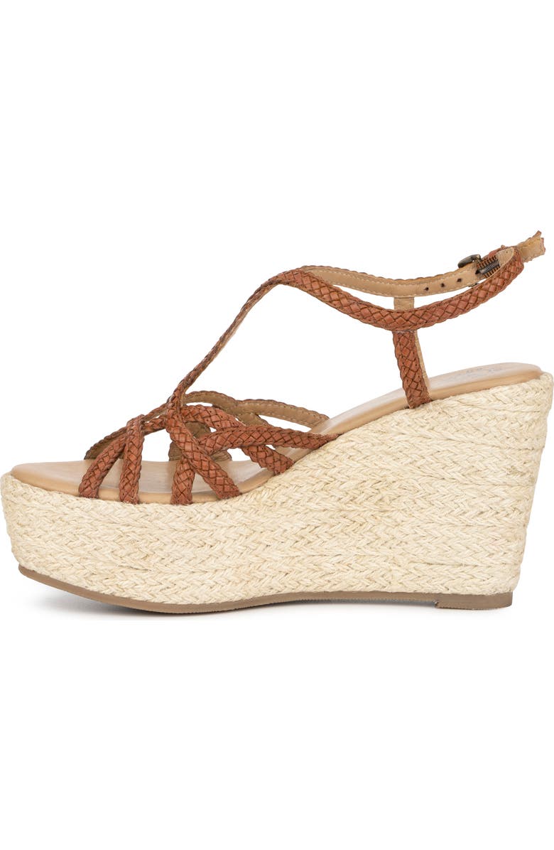 VINTAGE FOUNDRY Eloise Leather Espadrille Platform Wedge Sandal, Alternate, color,