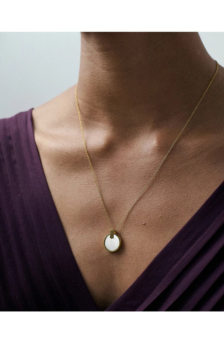 Astley Clarke Gold Stilla Mother of Pearl Necklace, Alternate, color, Mother Of Pearl