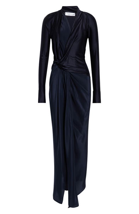 Lea Twist Front Jersey Midi Dress