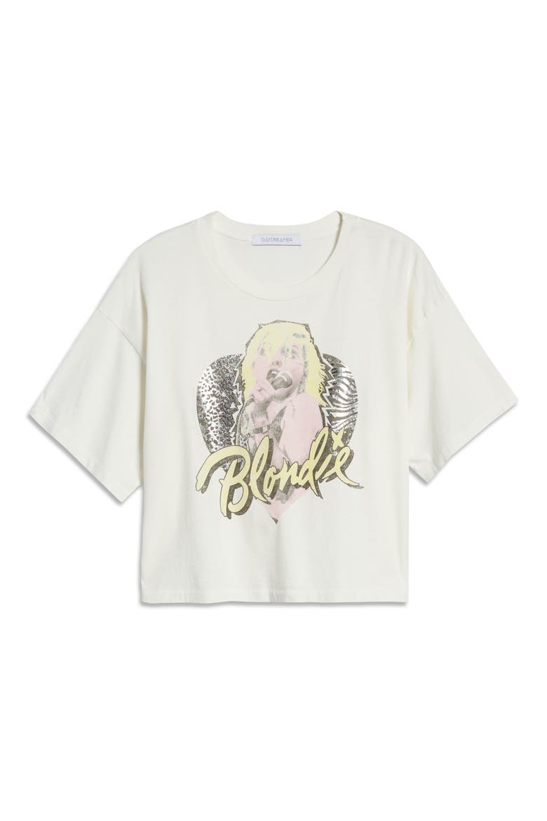Blondie Crop Graphic Tee, Main, color, VINTAGE WHITE