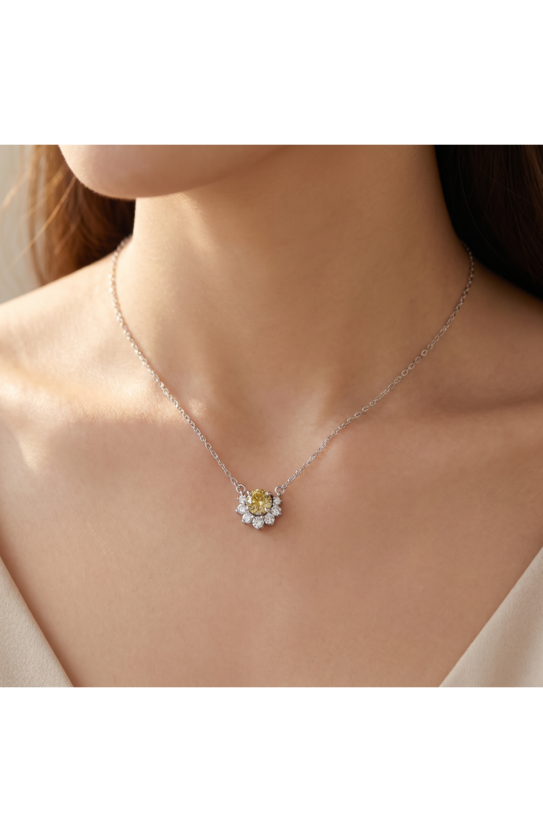 Bliss Diamond Certified 1.35Ct Natural Fancy Diamond Pendant 14k Gold Necklace, Alternate, color, 14K White Gold