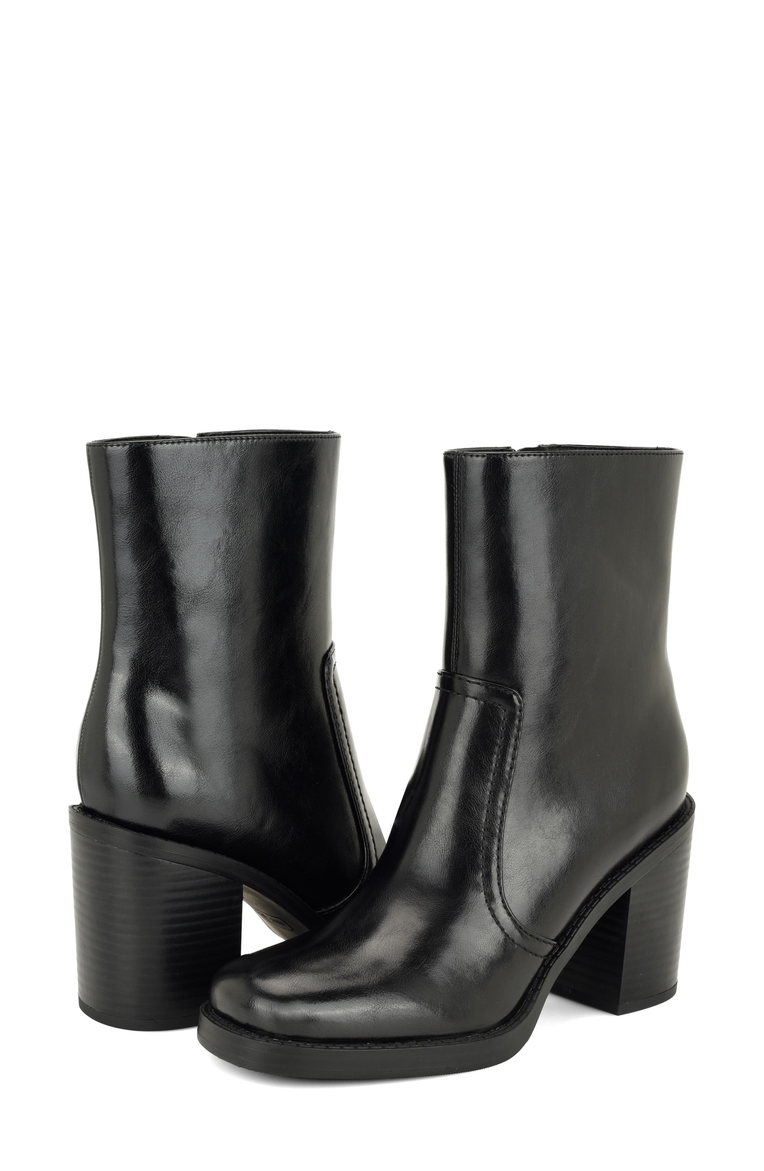 Boston Faux Leather Bootie, Alternate, color, BLK01
