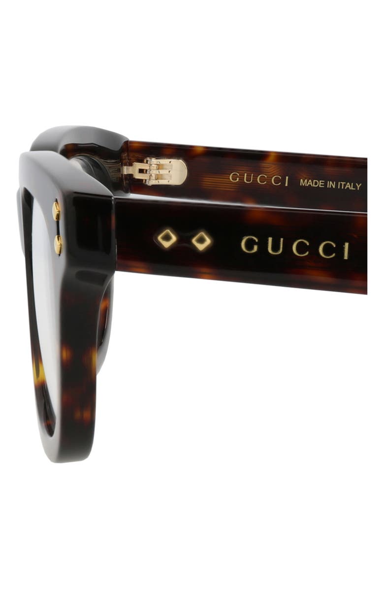 Gucci 50mm Square Optical Frames, Alternate, color, 