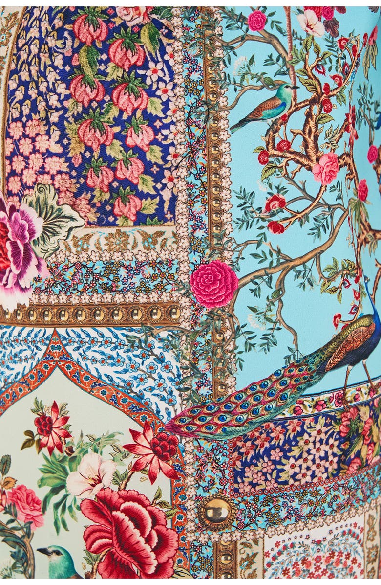 Camilla Mid Length Boardshort With Elastic Waist, Alternate, color, Sultans And Queens