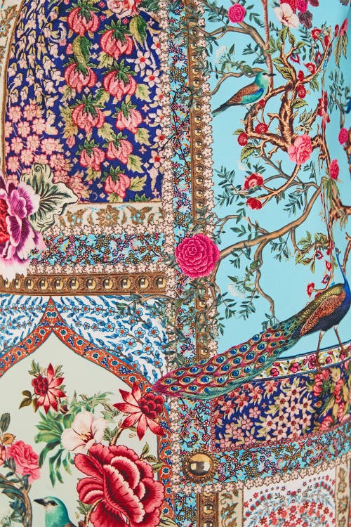 Camilla Mid Length Boardshort With Elastic Waist In Multi