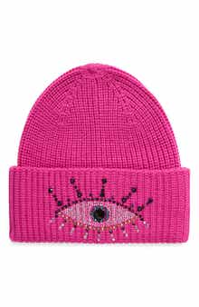 Kurt Geiger London Embellished Evil Eye Beanie