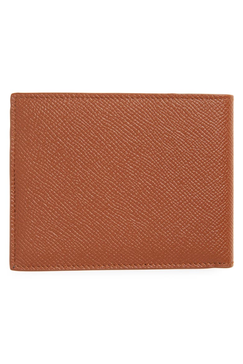 Double Gancio Leather Bifold Wallet, Alternate, color, NEW COGNAC