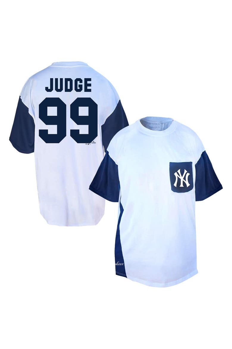 Men's Profile Aaron Judge White/Navy New York Yankees Big & Tall Player Name & Number T-Shirt, Main, color, White