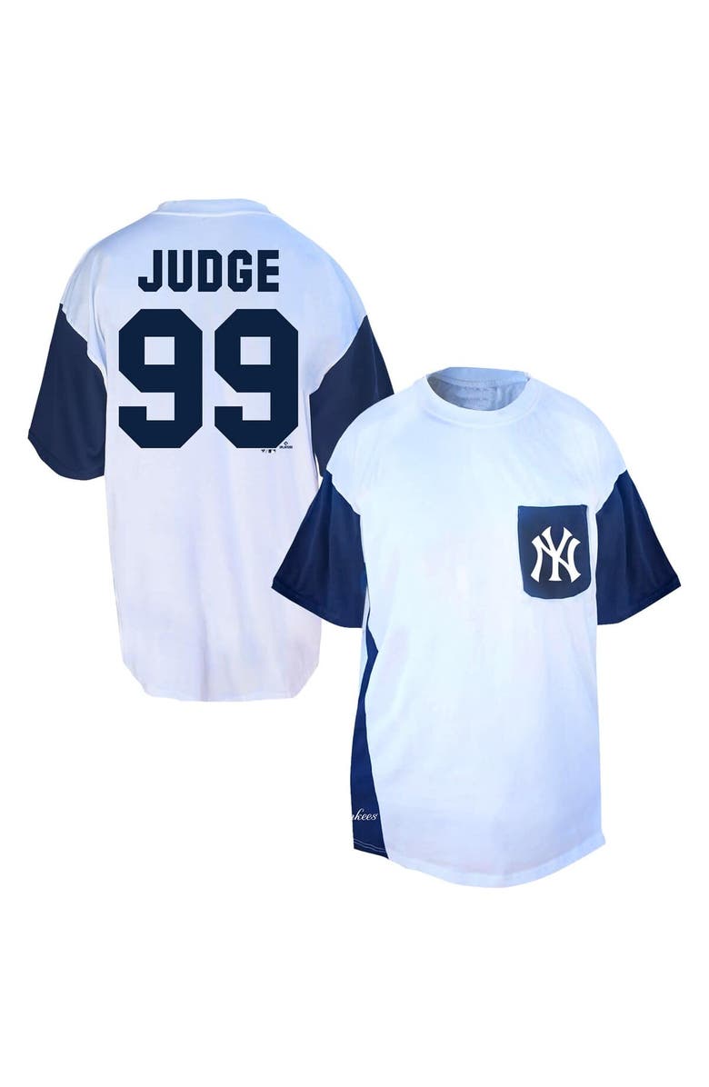 FANATICS Men's Profile Aaron Judge White/Navy New York Yankees Big & Tall Player Name & Number T-Shirt, Main, color, White