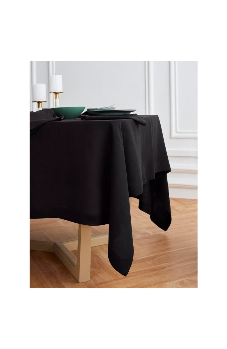 Solino Home Linen Tablecloth - Sonoma, Alternate, color, Black
