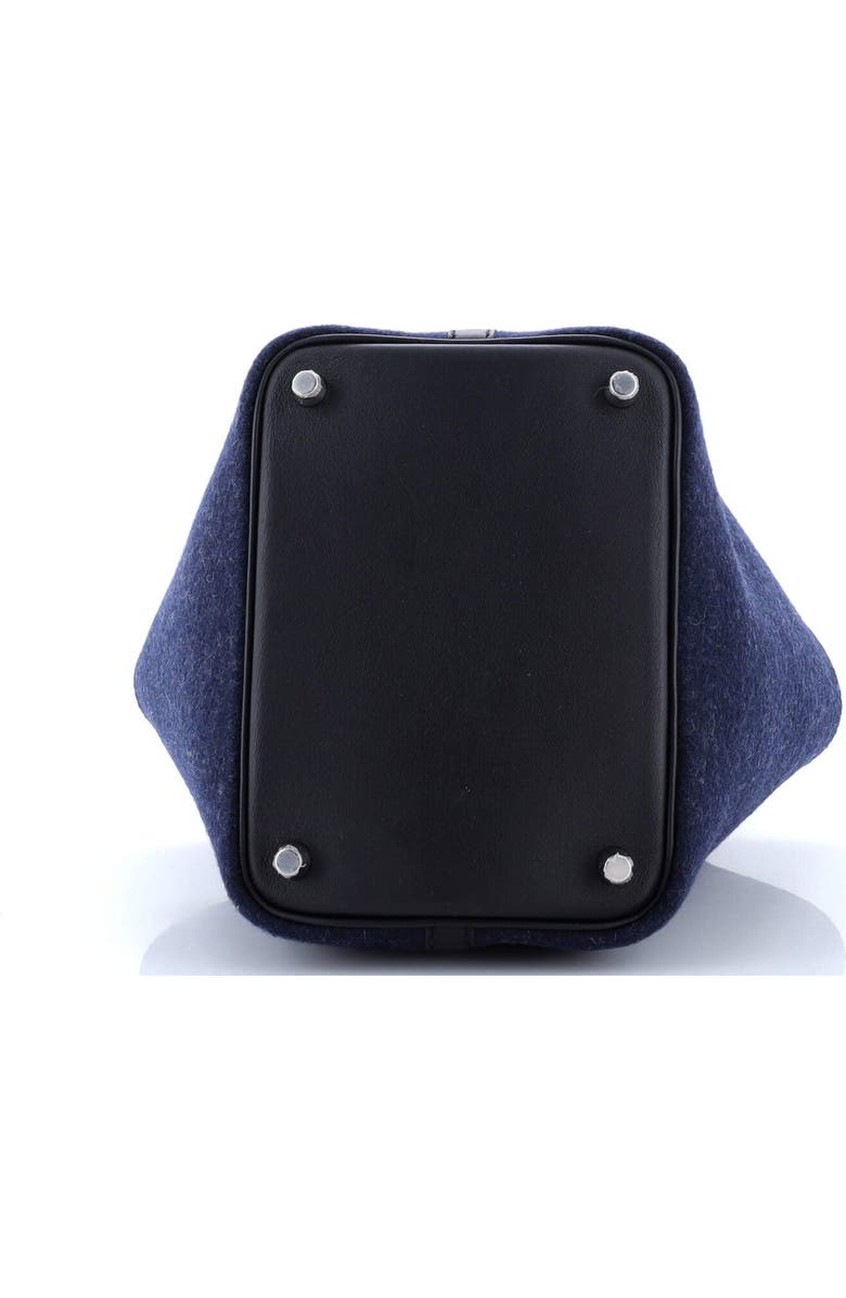 Pre-Owned Hermes Picotin Lock Bag Felt with Leather PM, Alternate, color, Bleu Nuit