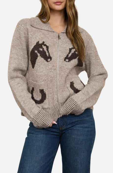 Horse Jacquard Cardigan