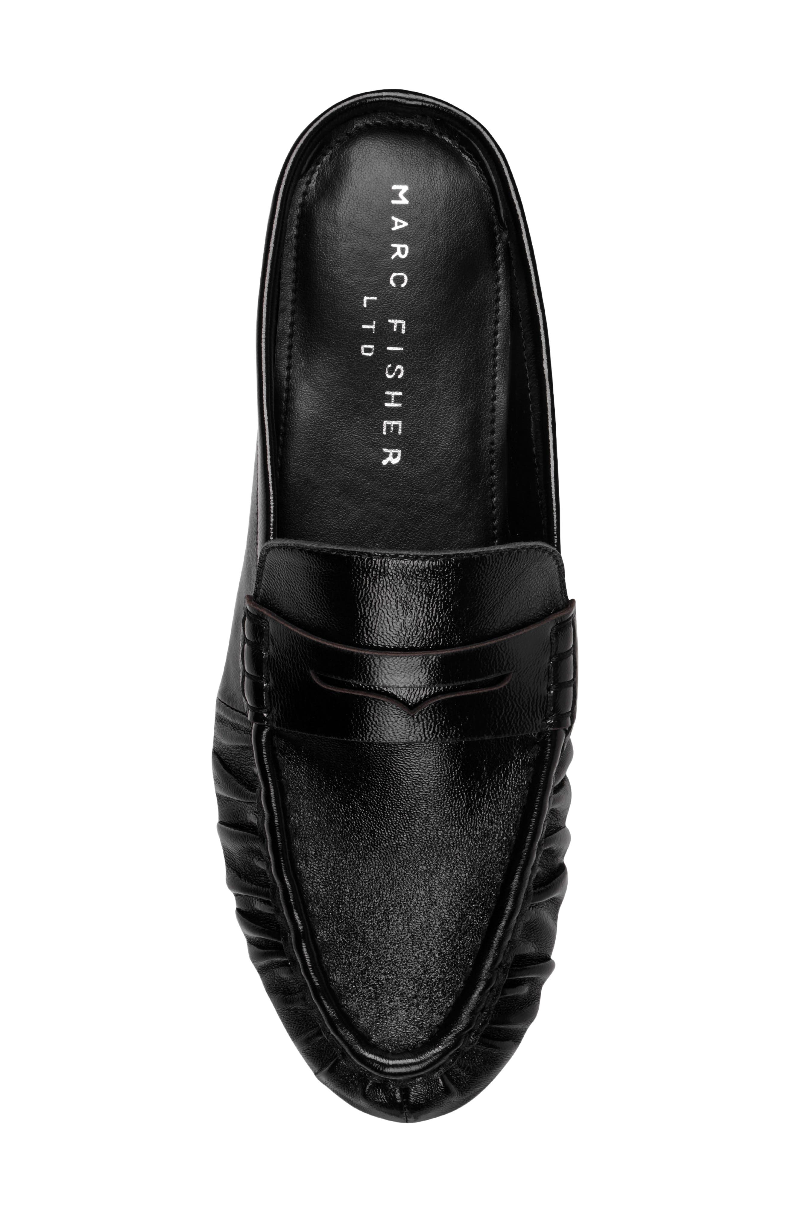 Marc Fisher LTD Jaynie Almond Toe Loafer Mule, Alternate, color, Black