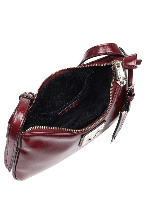 True Religion Horseshoe Plaque Shoulder Bag In Burgundy