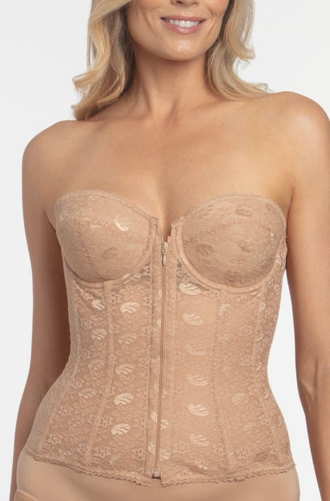 Francesca Lace Strapless Front Closure Longline Bridal Bra