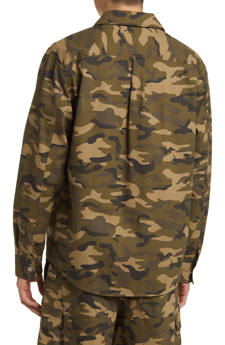 FRAME Camo Cotton Jacket, Alternate, color, Camo/ Noir