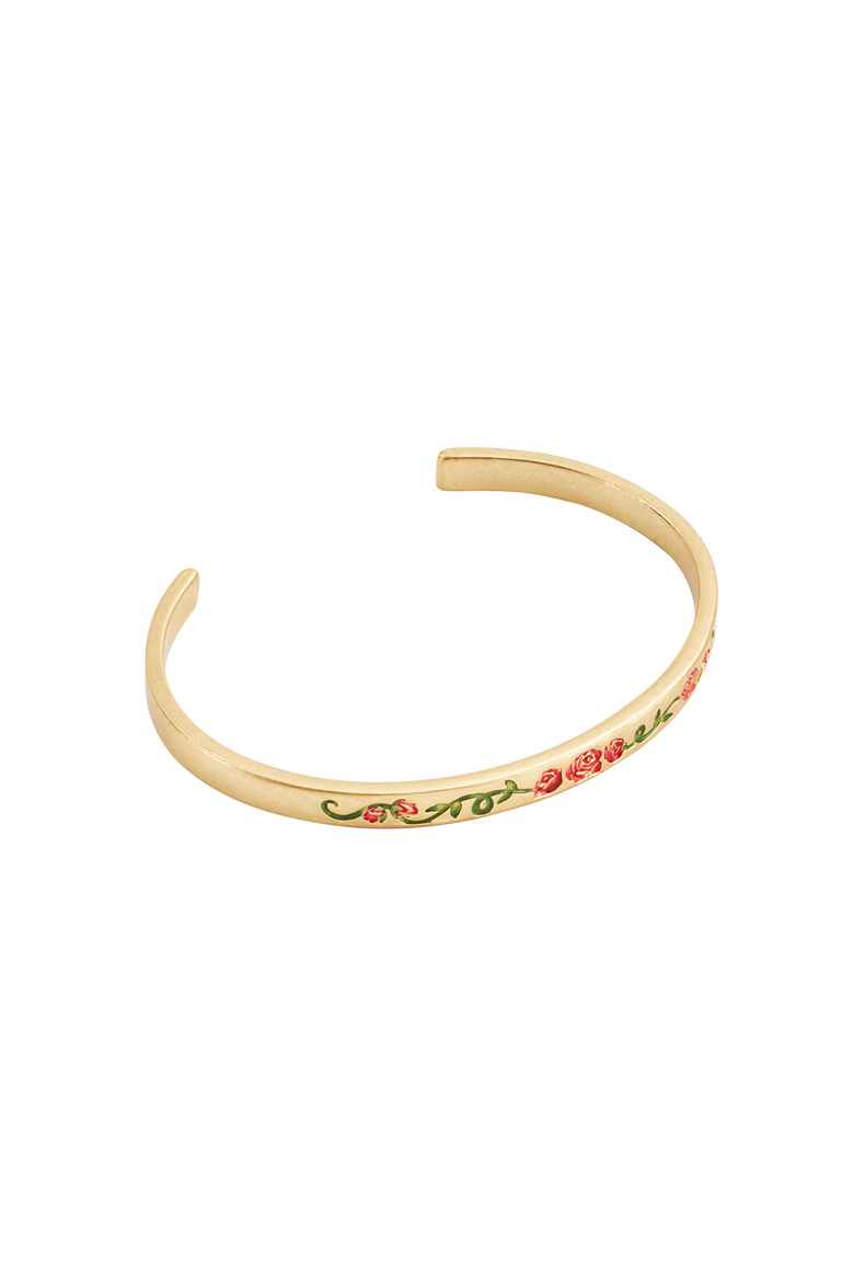 English Rose Gold Bangle, Alternate, color, Gold