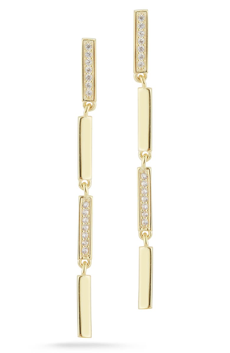 CHLOE AND MADISON Rectangular Link Drop Earrings, Main, color, Gold