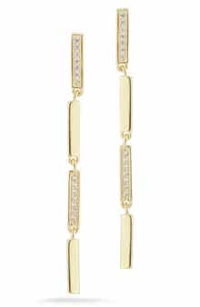 CHLOE AND MADISON Rectangular Link Drop Earrings
