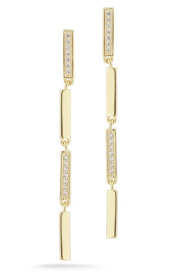 Chloe & Madison Chloe And Madison Rectangular Link Drop Earrings In Gold