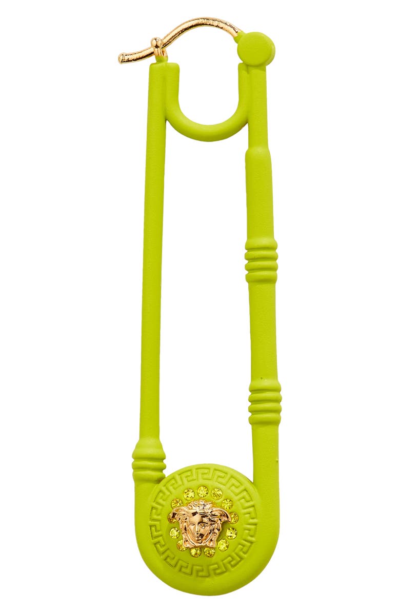 Versace Safety Pin Drop Earrings, Alternate, color,