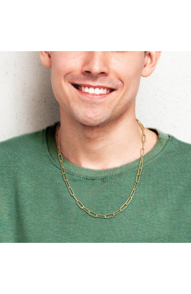 DELMAR Paper Clip Chain Necklace, Alternate, color, Gold