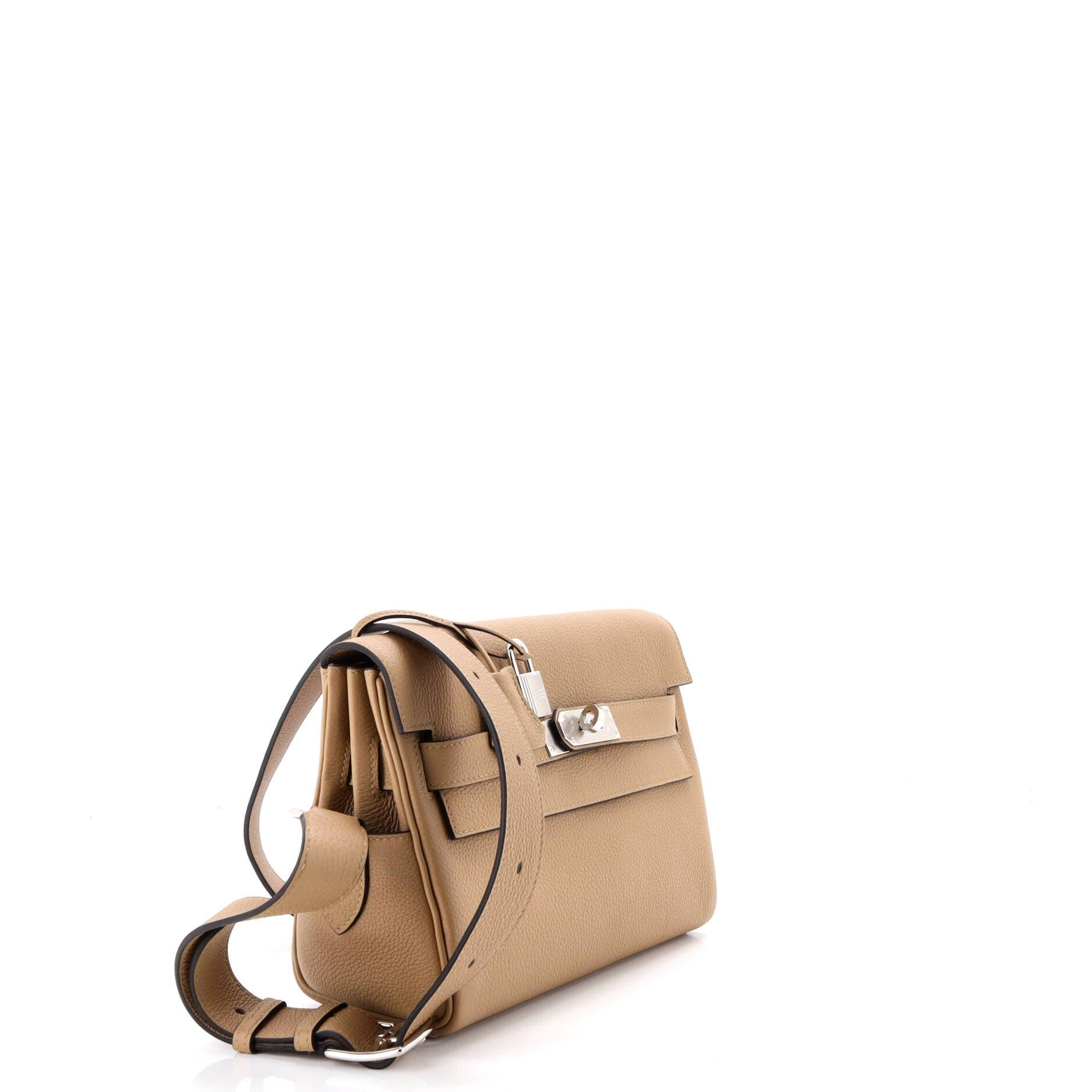 Pre-Owned Hermes Kelly Messenger Bag Togo PM, Alternate, color, Poussiere