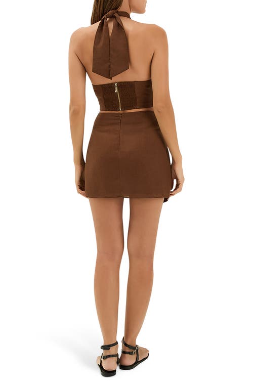 Vix Paula Hermanny Vix Luna Halter Top Swim Cover-up In Brown