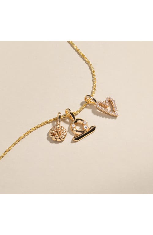 Made By Mary Cubic Zirconia Zodiac Charm In Gold