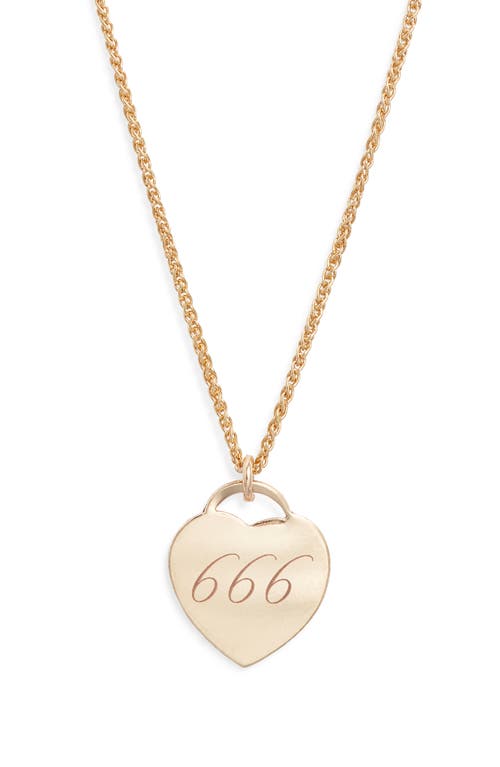 Set & Stones Alice Angel Numbers Pendant Necklace in Gold /666  product