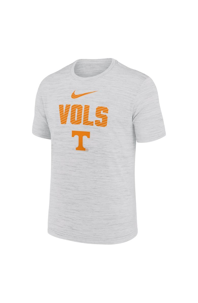 Nike Men's Nike White Tennessee Volunteers Campus Slant Velocity Performance T-Shirt, Alternate, color, Gray