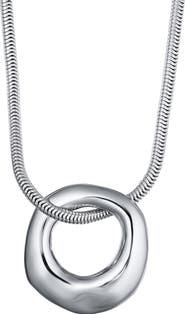 CHRISTINA CARUSO Organic Circle Pendant Necklace
