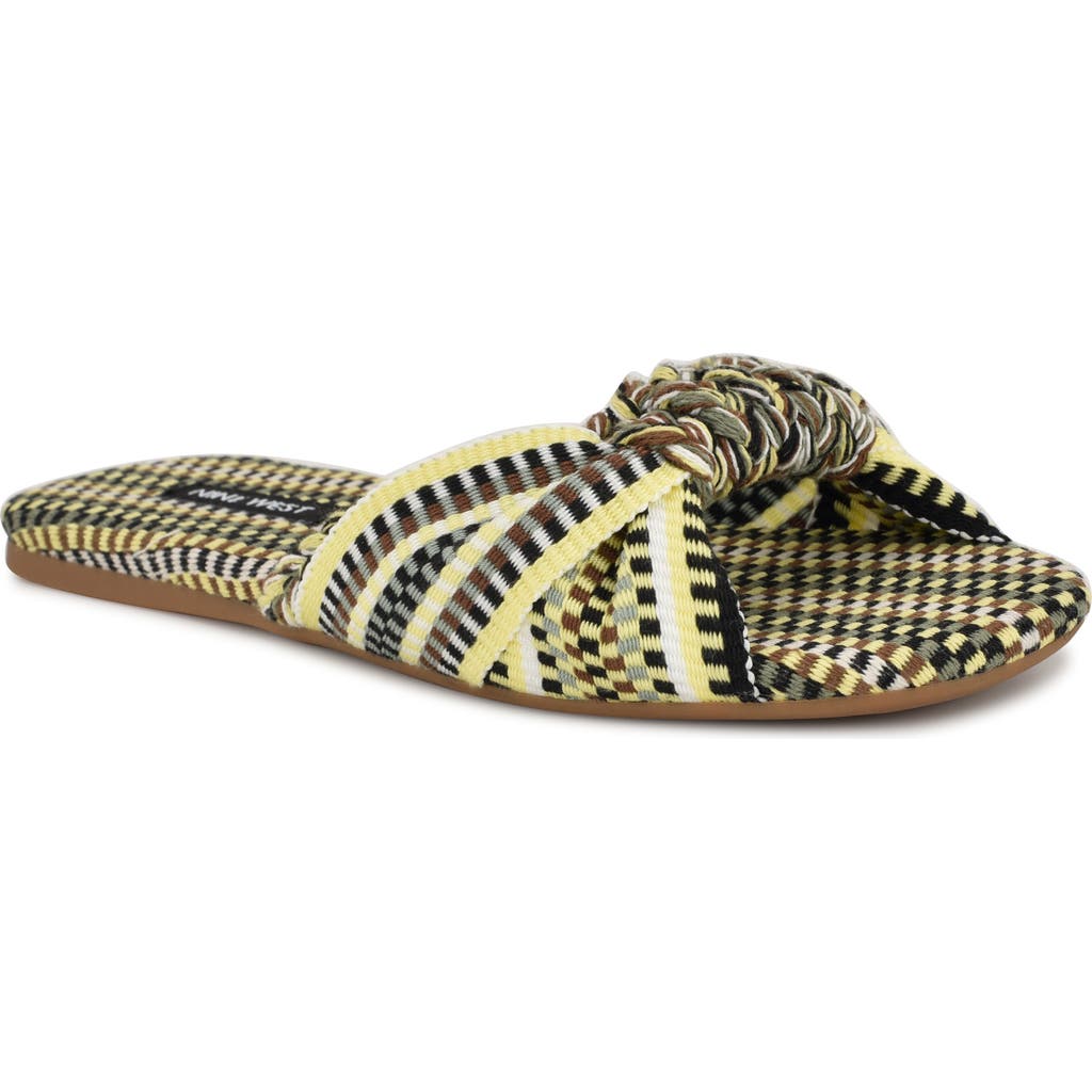 Nine West Lalta Slide Sandal In Light Green