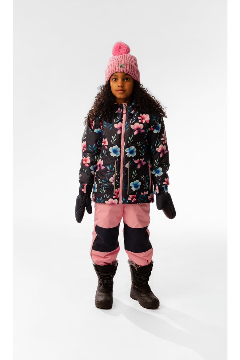 Chill Floral Jacket & Foot Strap Pants Two Piece Snowsuit, Alternate, color, Blue Floral Print