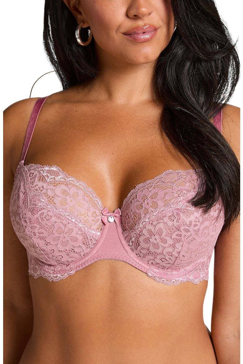 Marine Non-Padded Underwired Bra, Main, color, Lilas