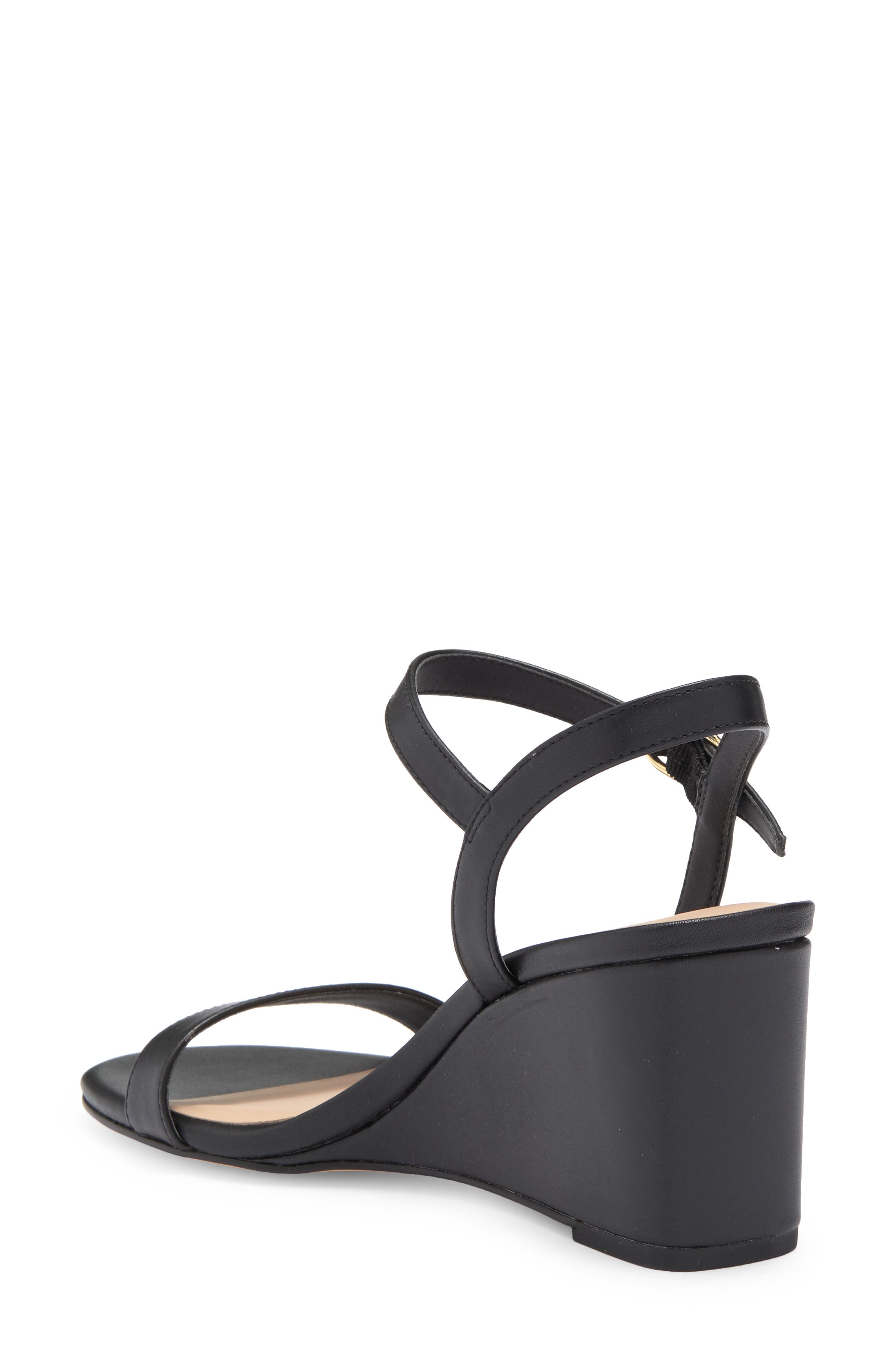 Dancer 75 Wedge Sandal, Alternate, color, BLACK