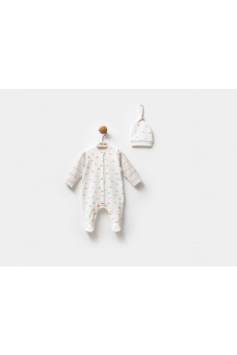 Zigzag One-Piece Set, Alternate, color, Ivory