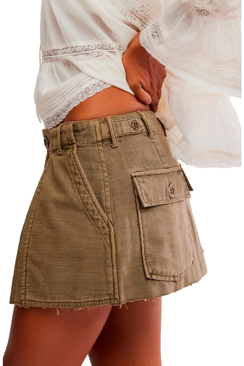 Riverfront Surplus Miniskirt, Alternate, color, BEECH LEAVES