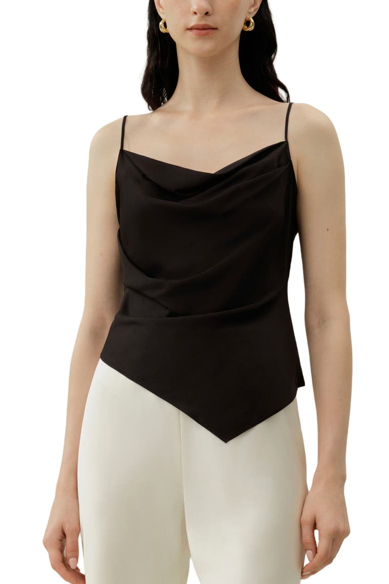 Women's Astra Stretchy Silk Camisole, Main, color, Black