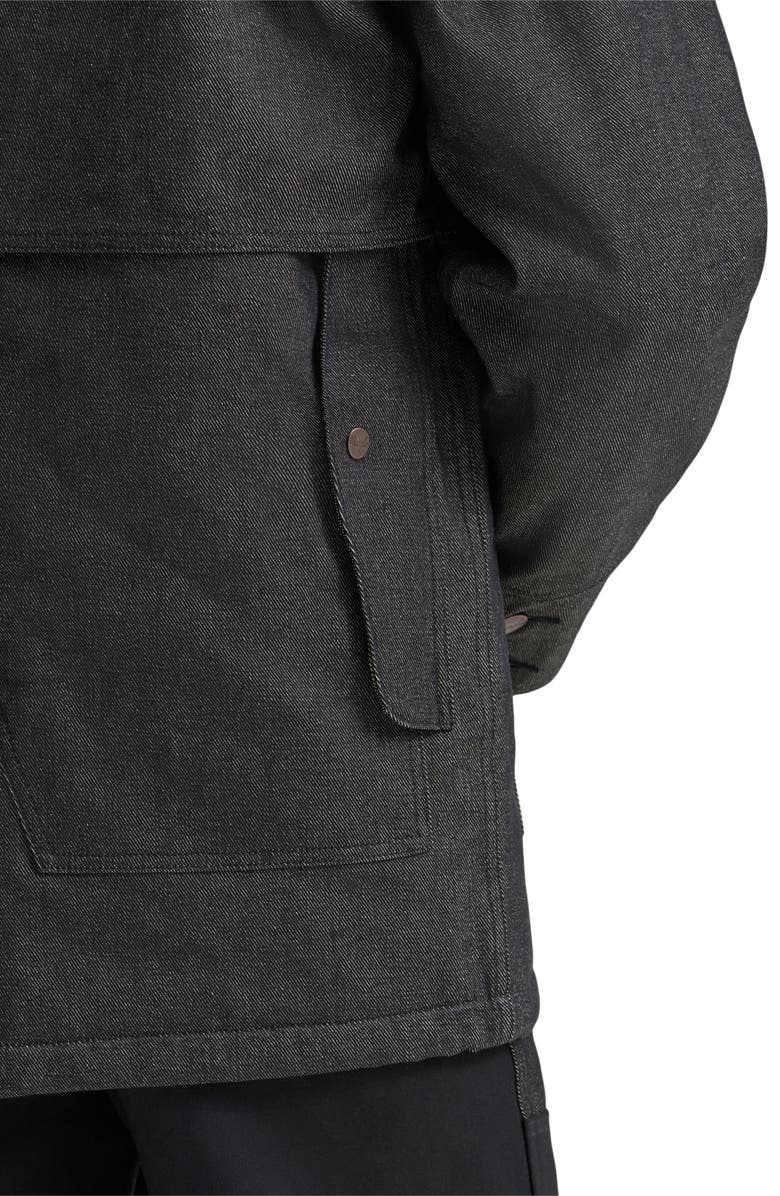 Wrangler Filson X Wrangler Genuine Shearling Collar Packer Jacket, Alternate, color, Black