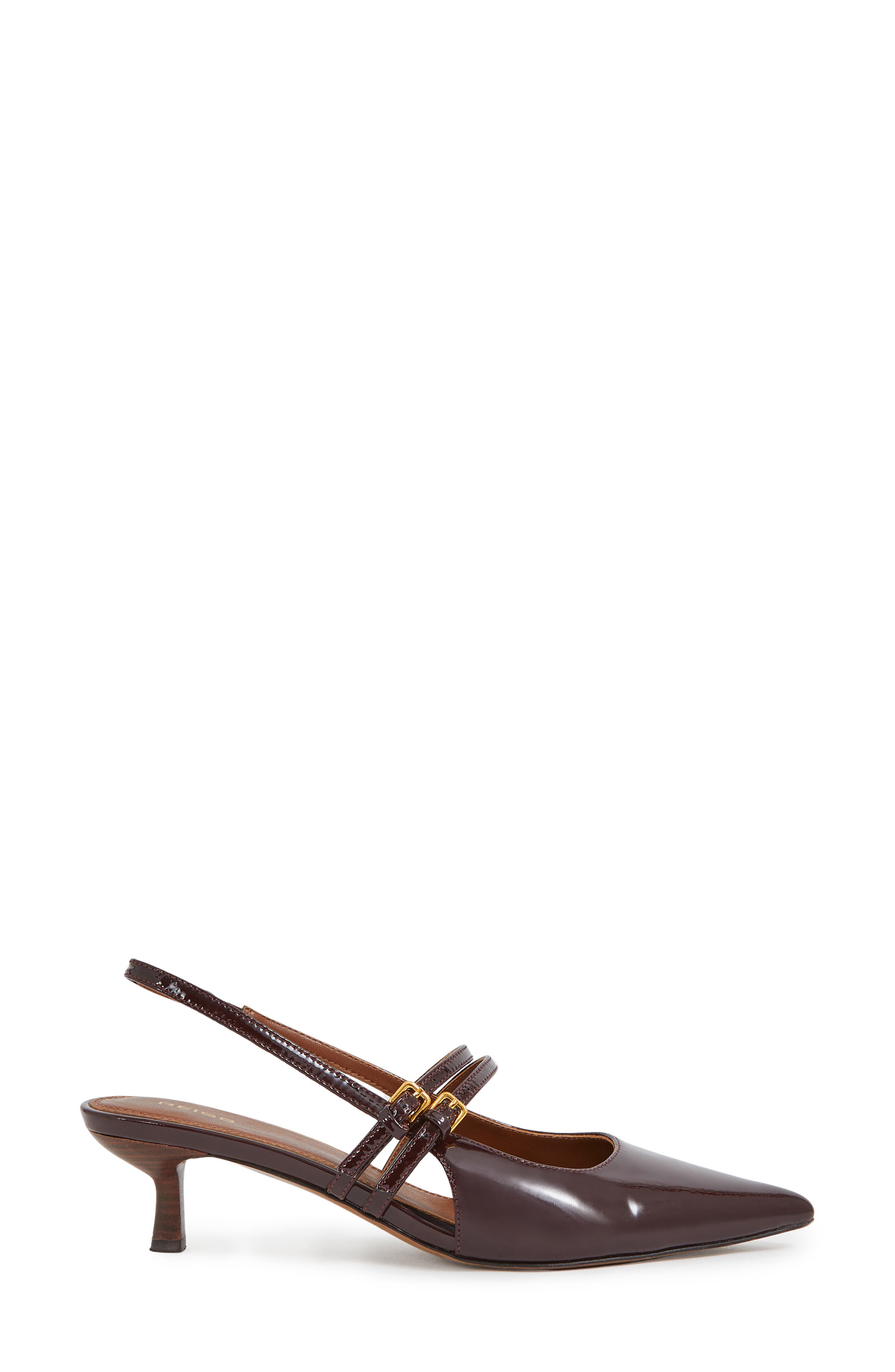 Reiss Isla Pointed Toe Slingback Sandal, Alternate, color, Oxblood