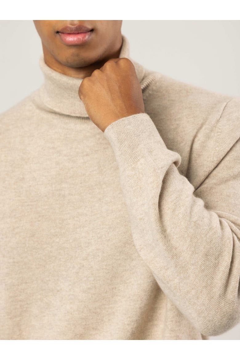Essential Cashmere Turtle Neck Sweater, Alternate, color, warm grey