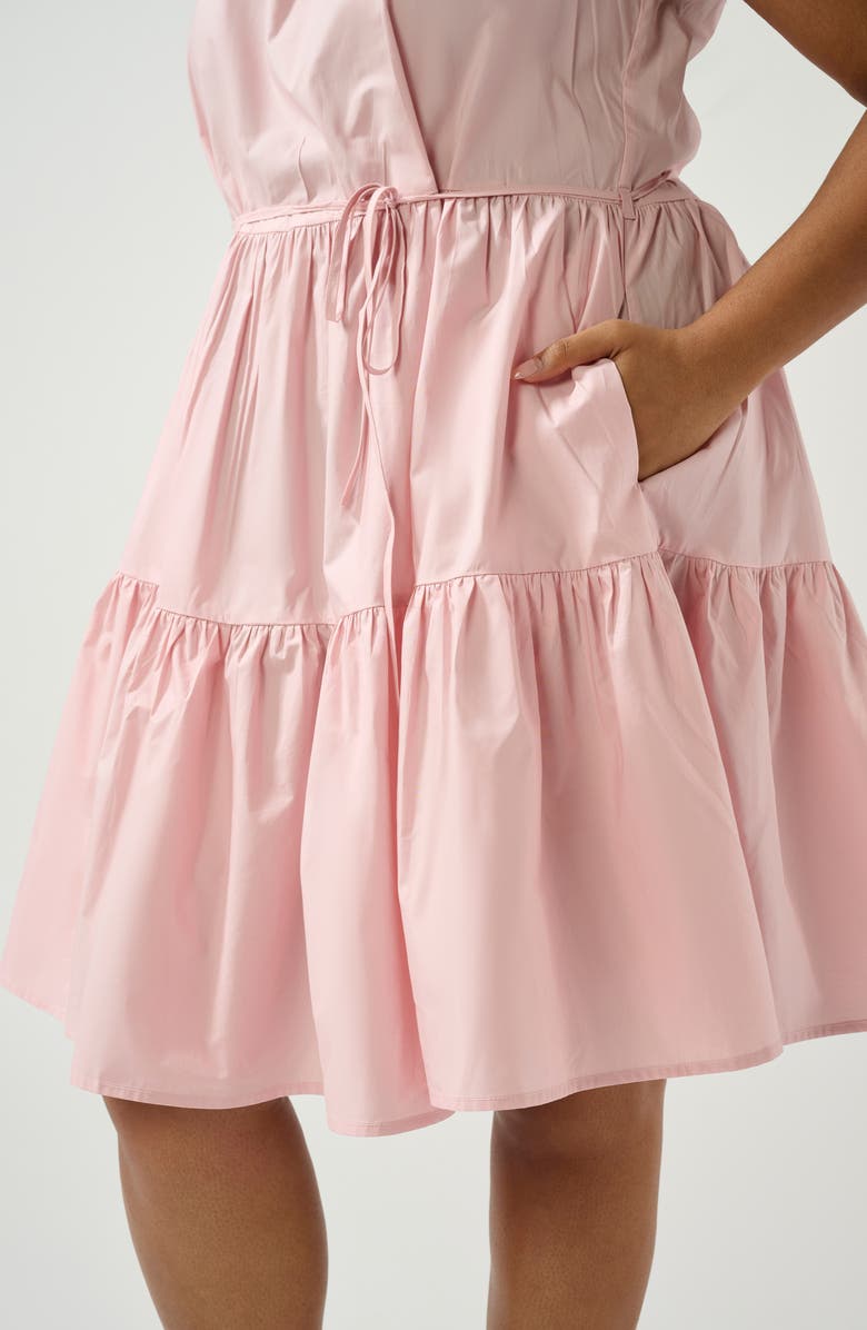 Estelle Rhodes Tiered Cotton Dress, Alternate, color, Blush