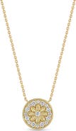 Bony Levy Getty Diamond Circle Flower Pendant Necklace (Online Trunk Show)