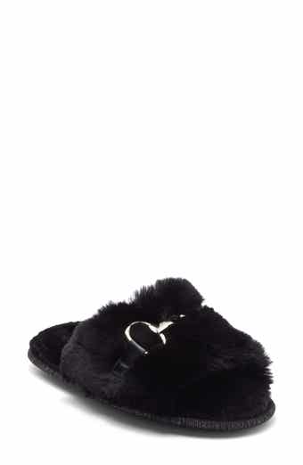 Plush Horsebit Faux Fur Slipper