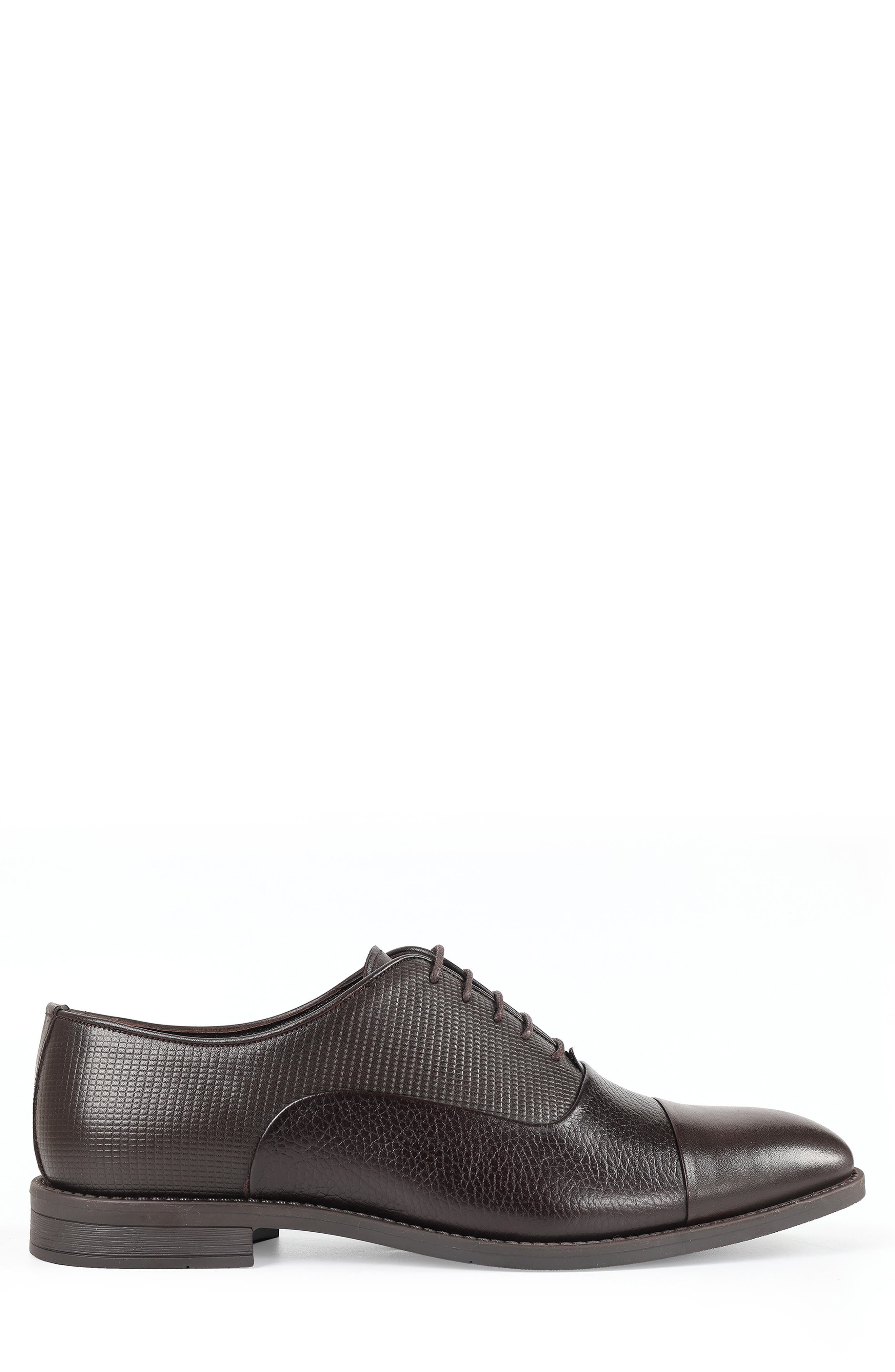 Jersey Cap Toe Oxford, Alternate, color, DARK BROWN