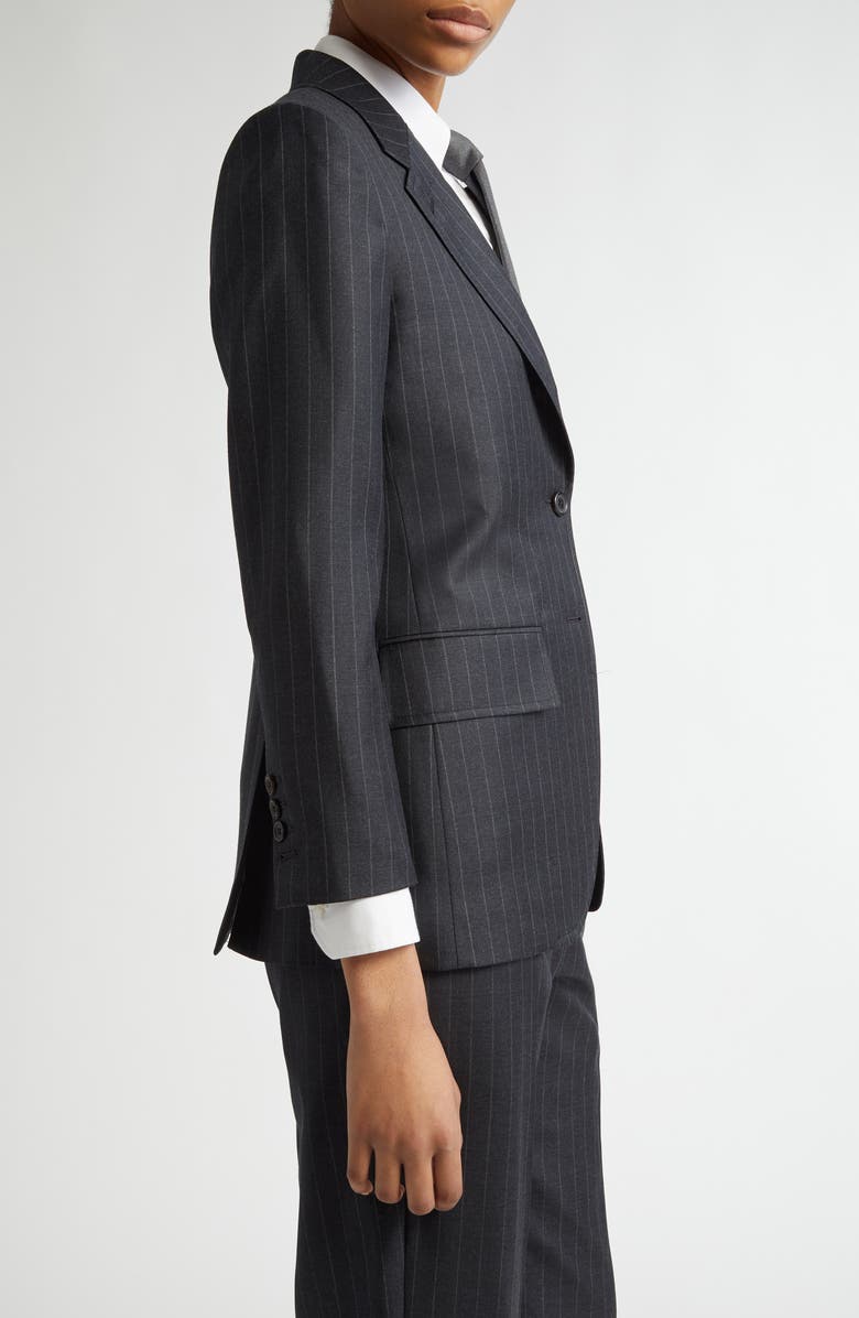 Thom Browne Pinstripe Wool Sport Coat, Alternate, color, Dark Grey