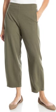 MAX STUDIO Twill Knit Barrel Leg Pants